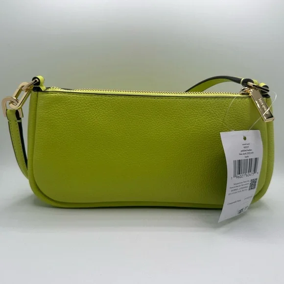kate spade Lime Green Leather Shoulder Bag with Gold Spade Logo - Picture 3 of 8